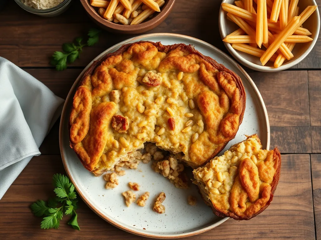Гречневая запеканка с чесноком