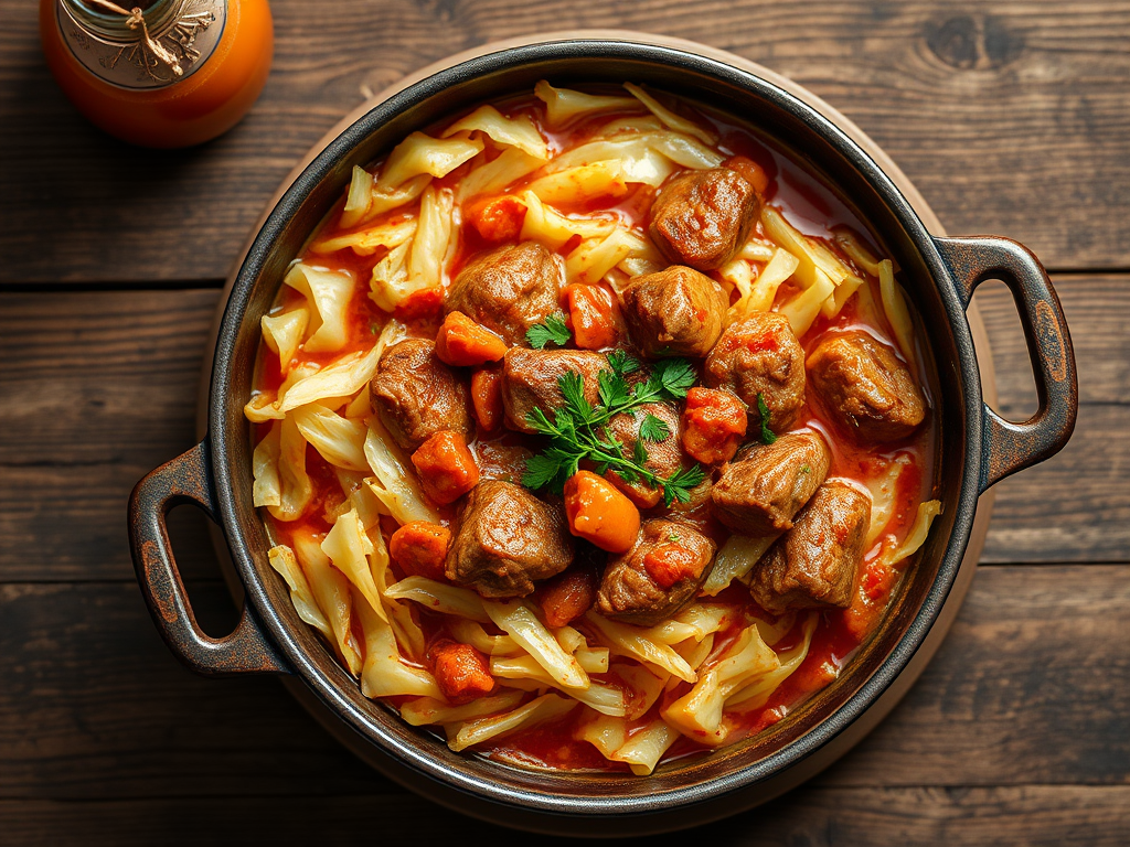 Капуста с мясом по-домашнему