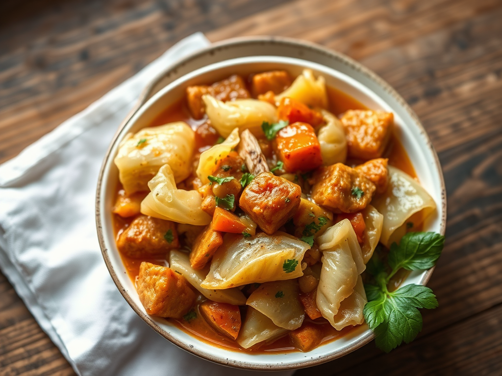 Тушёная капуста с капустой
