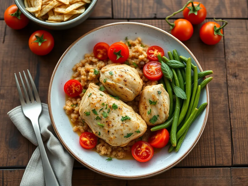 Курица с гречкой с консервированными томатами