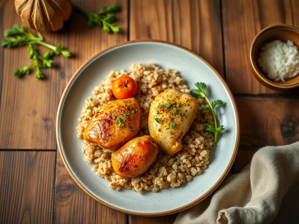 Курица с гречкой из базовых продуктов