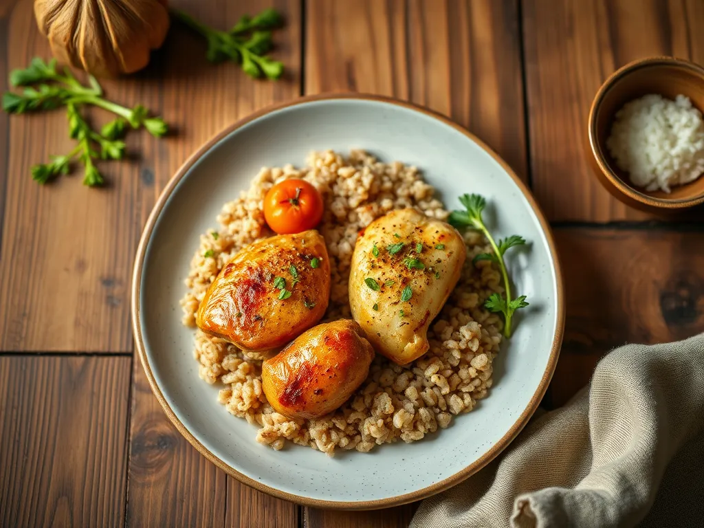 Курица с гречкой из базовых продуктов