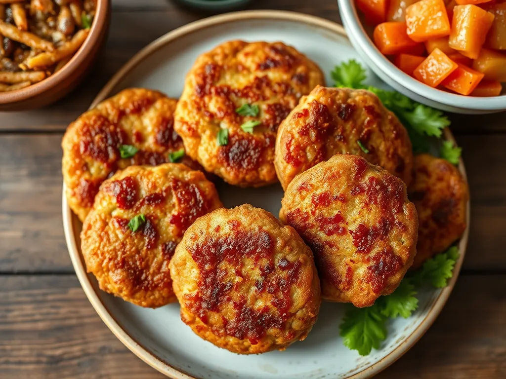 Куриные котлеты с луком