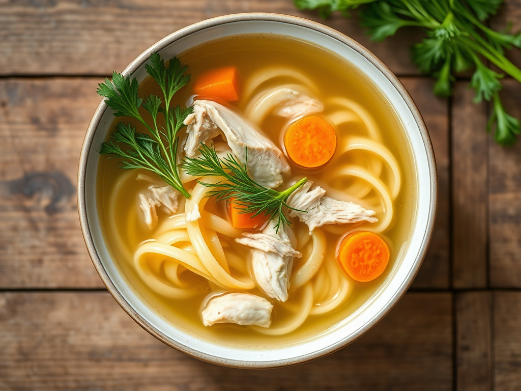 Куриный суп с лапшой с капустой