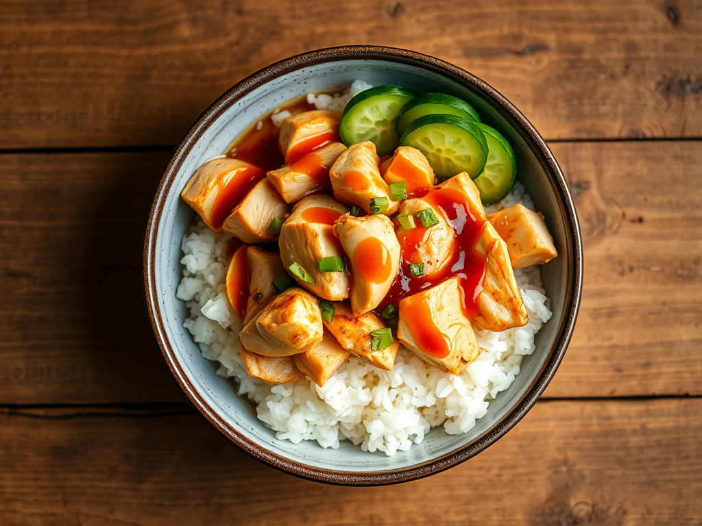 Куриная рисовая миска с пармезаном