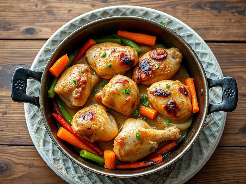 Куриная сковорода с овощами с хрустящей крошкой