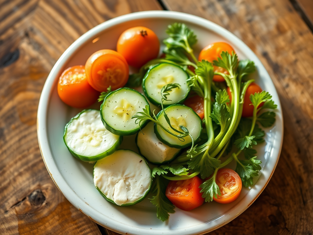Огуречная закуска с сыром