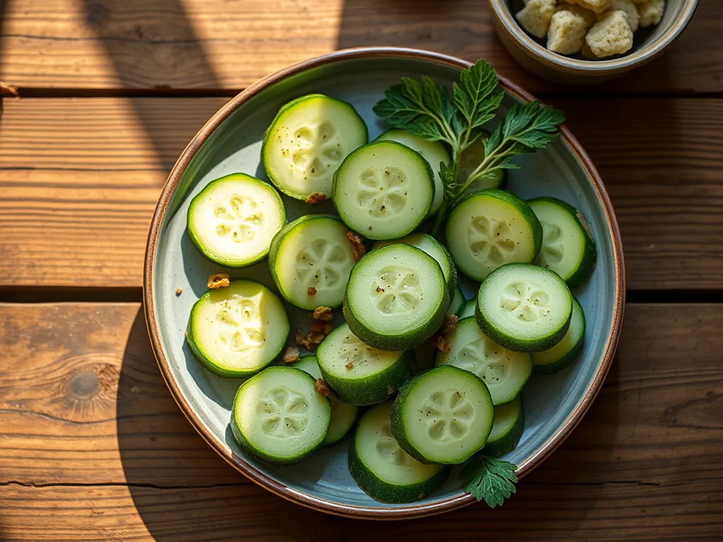 Огуречная закуска с огурцом