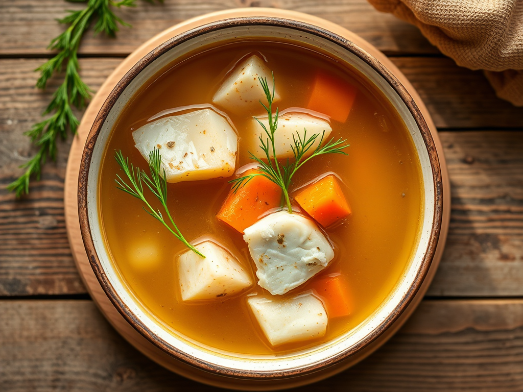 Рыбный суп с лимоном