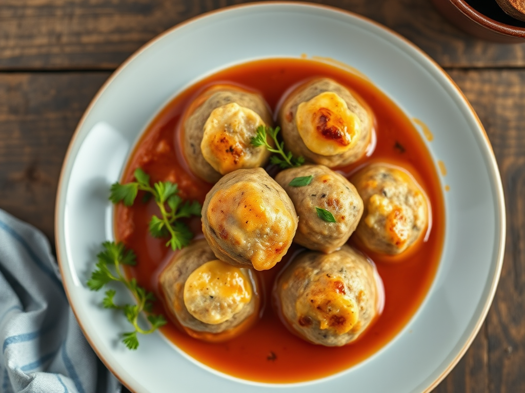 Детские куриные тефтельки с сыром