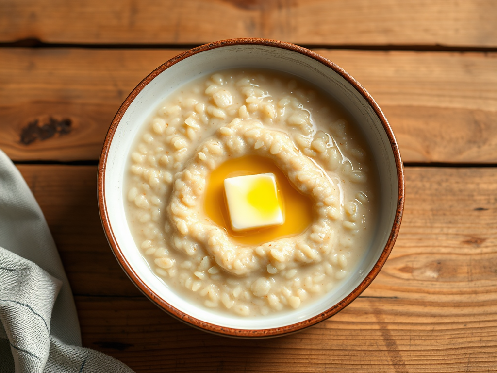 Детская молочная каша с укропом