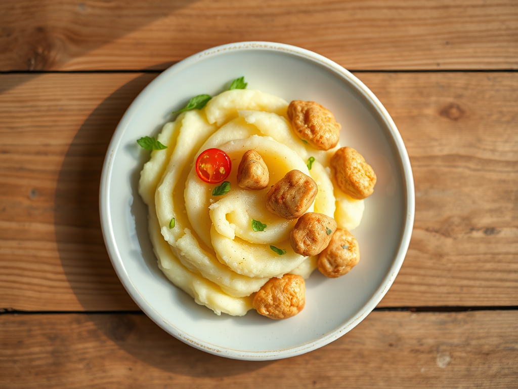 Картофель с курицей для детей — мягкий вариант