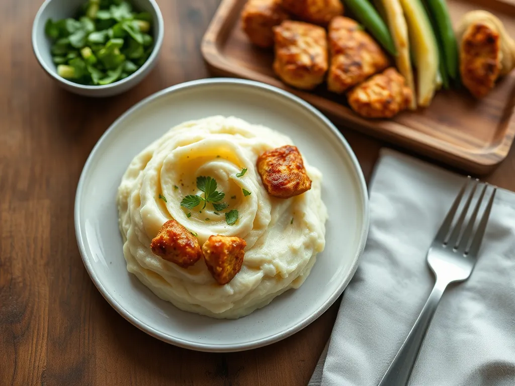 Картофель с курицей для детей с йогуртом
