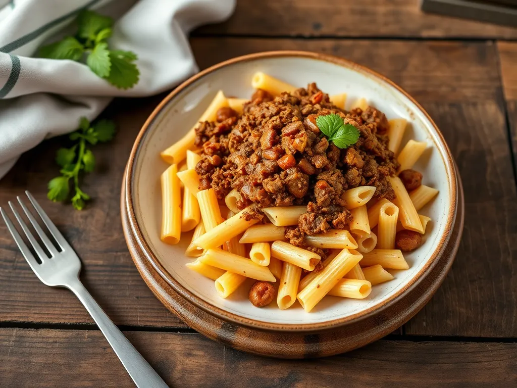 Паста по-флотски с капустой