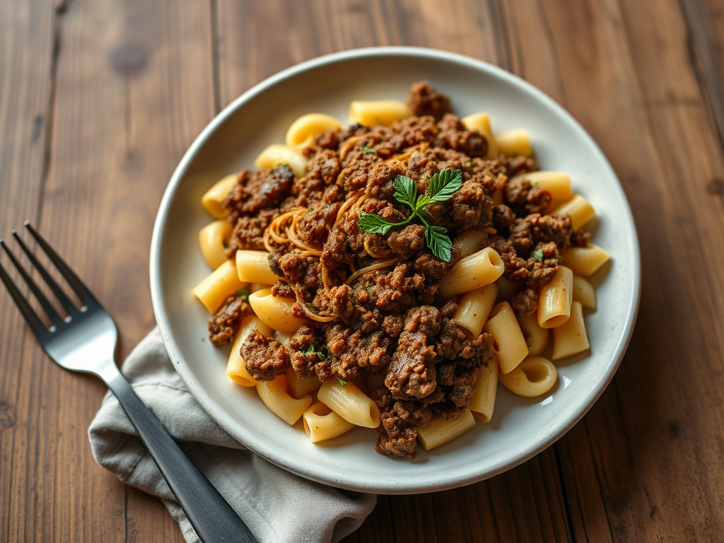 Паста по-флотски с сыром