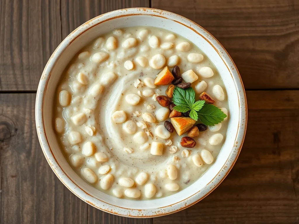 Овсяная каша с яблоком и творогом