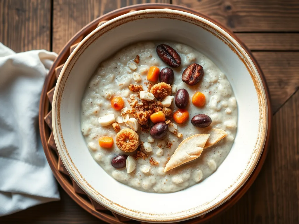 Овсяная каша с бананом и шоколадом