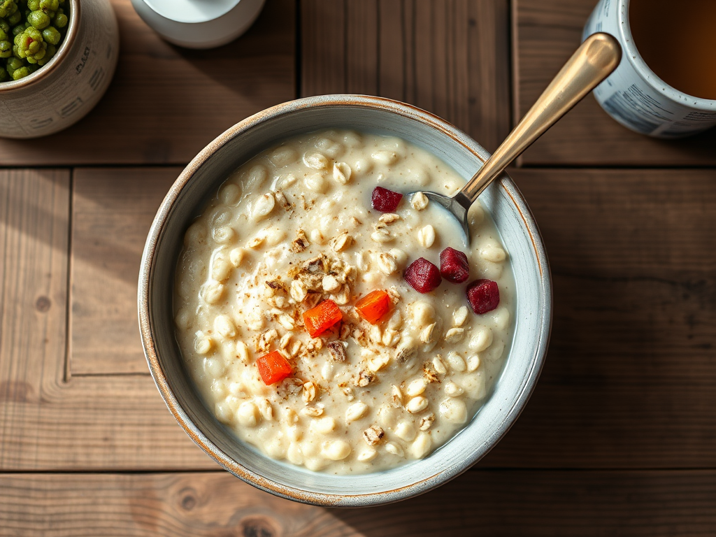 Овсяная каша с бананом и мёдом