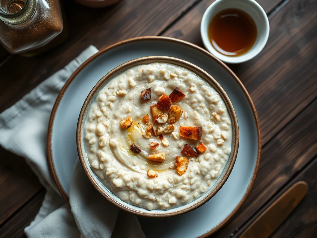 Овсяная каша с мёдом и маслом