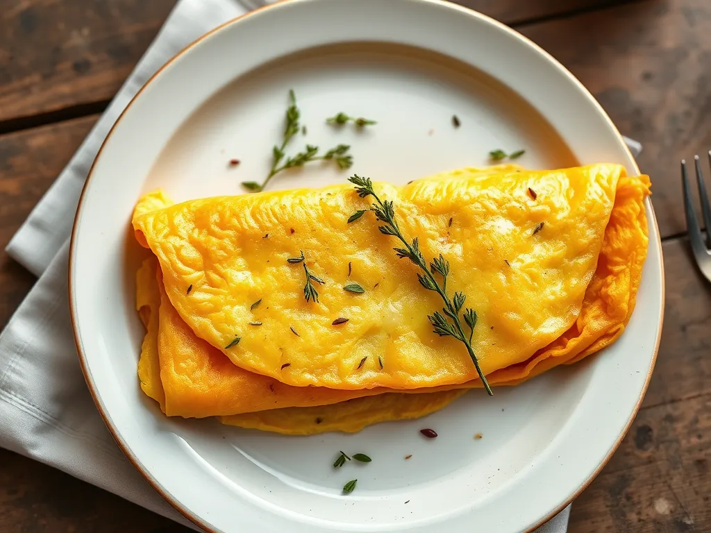 Омлет с укропом и сыром