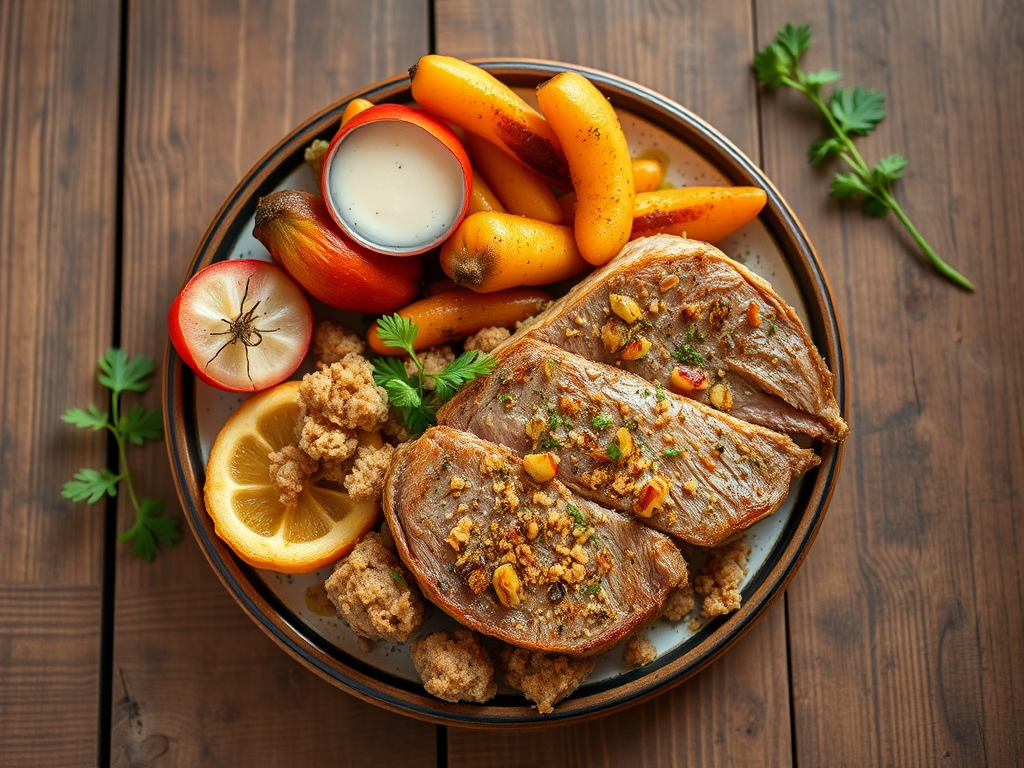 Свинина запечённая с хрустящей крошкой