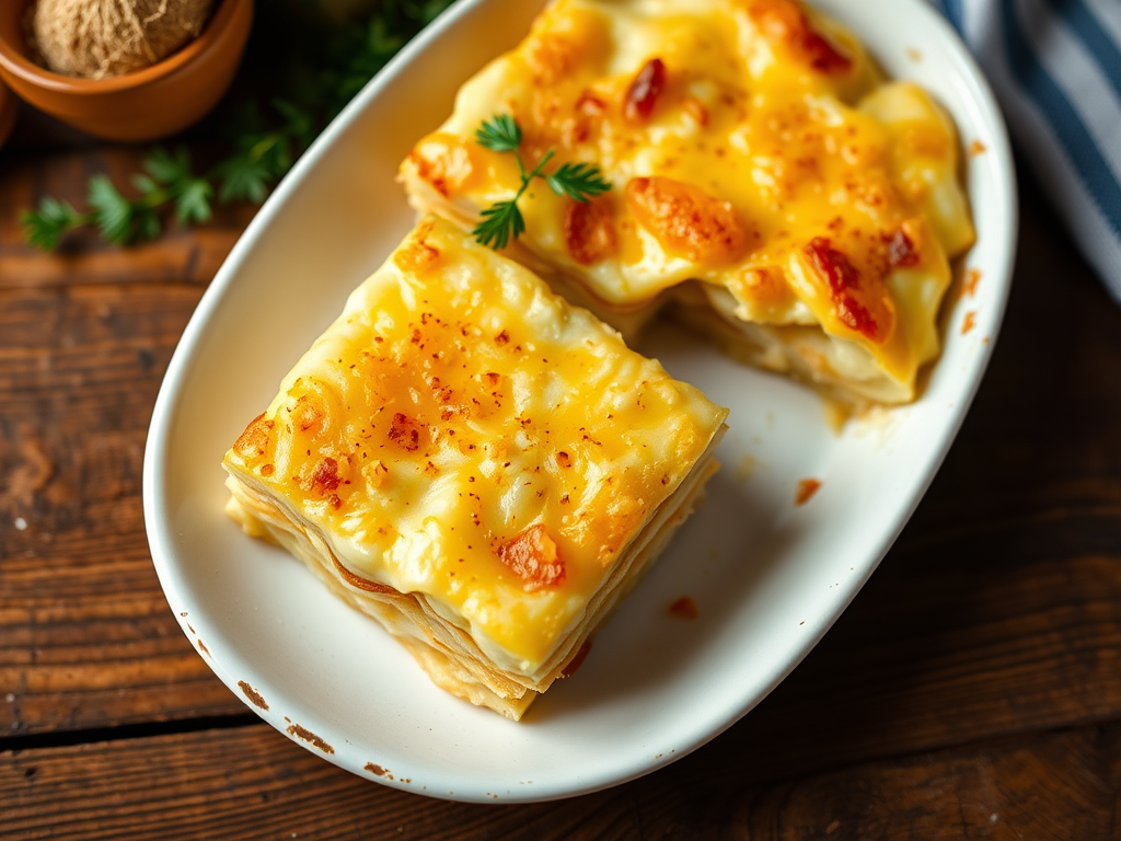 Картофельная запеканка к ужину с хрустящей крошкой