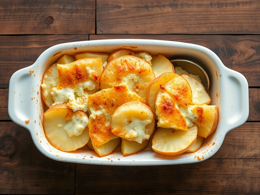 Картофельная запеканка с хрустящей крошкой