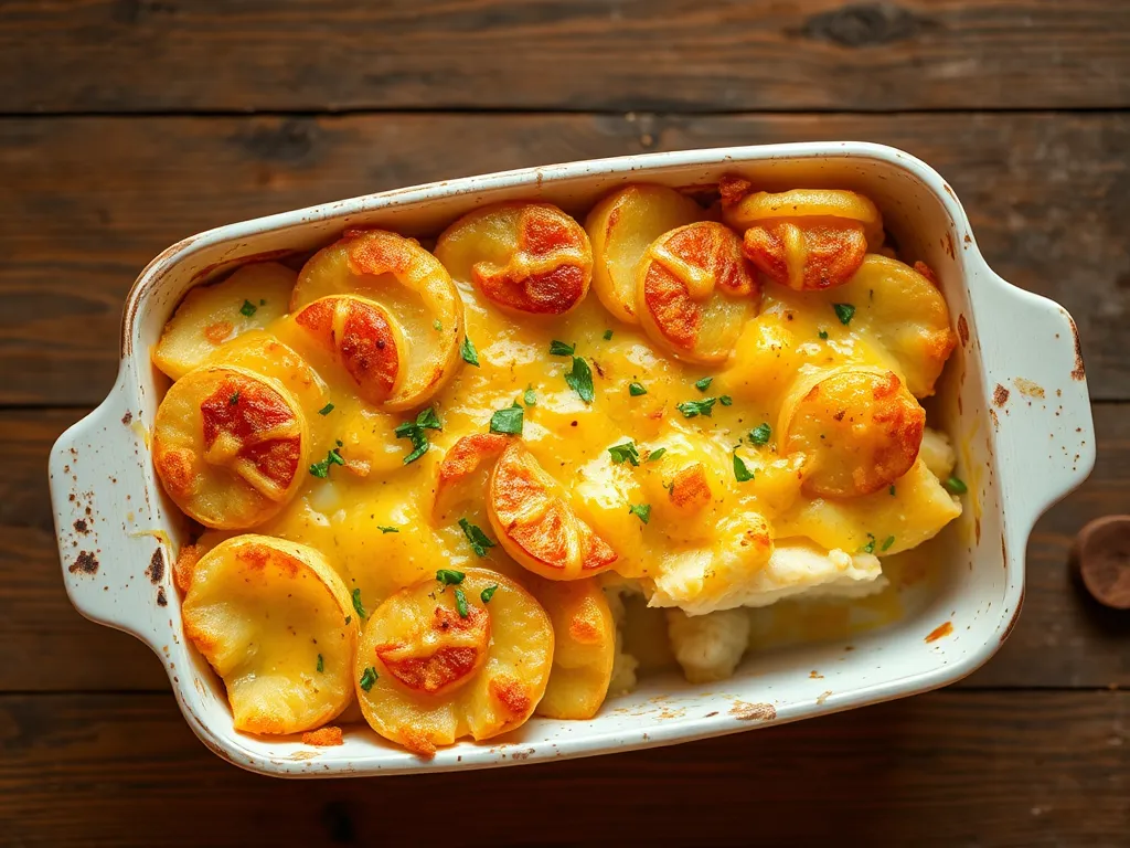 Картофельная запеканка с яйцом