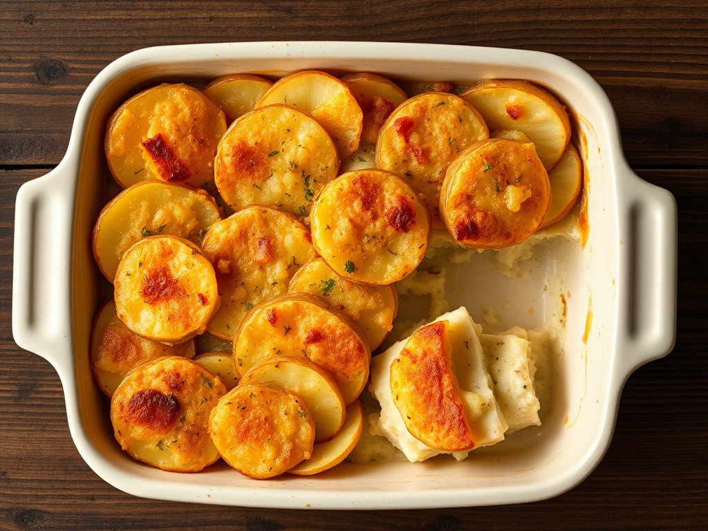 Картофельная запеканка с лимоном