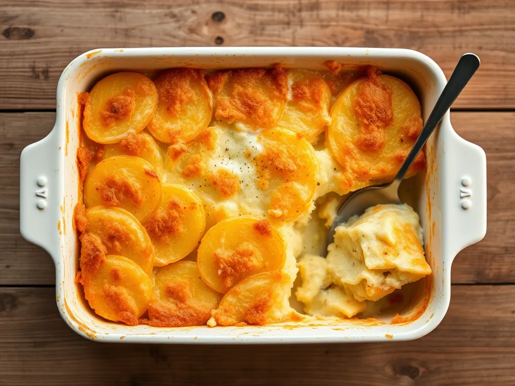 Картофельная запеканка с луком