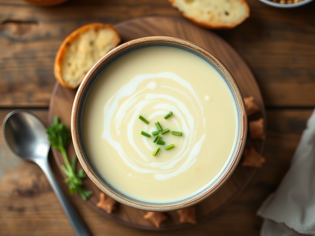 Картофельный крем-суп с болгарским перцем