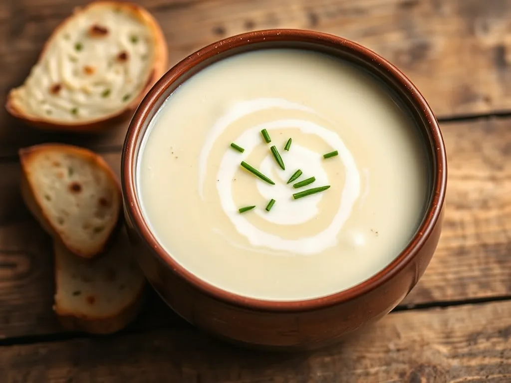 Картофельный крем-суп с укропом