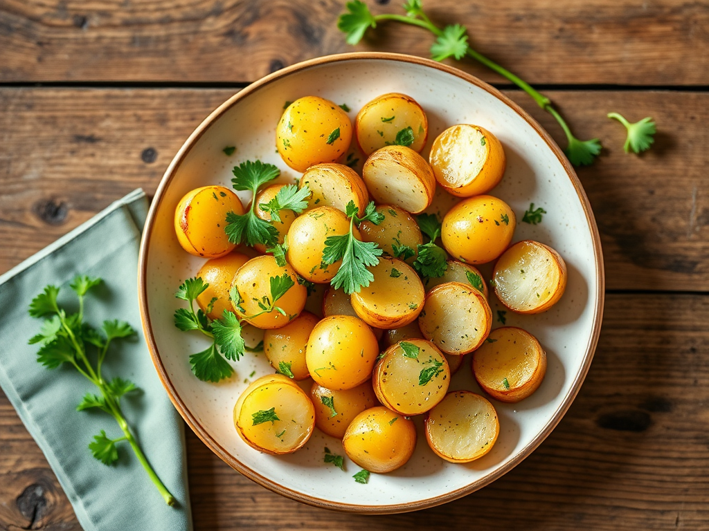 Картофельные мини-дольки с петрушкой