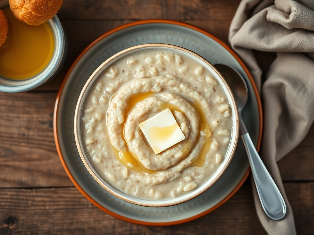 Рисовая молочная каша с яблоком и бананом
