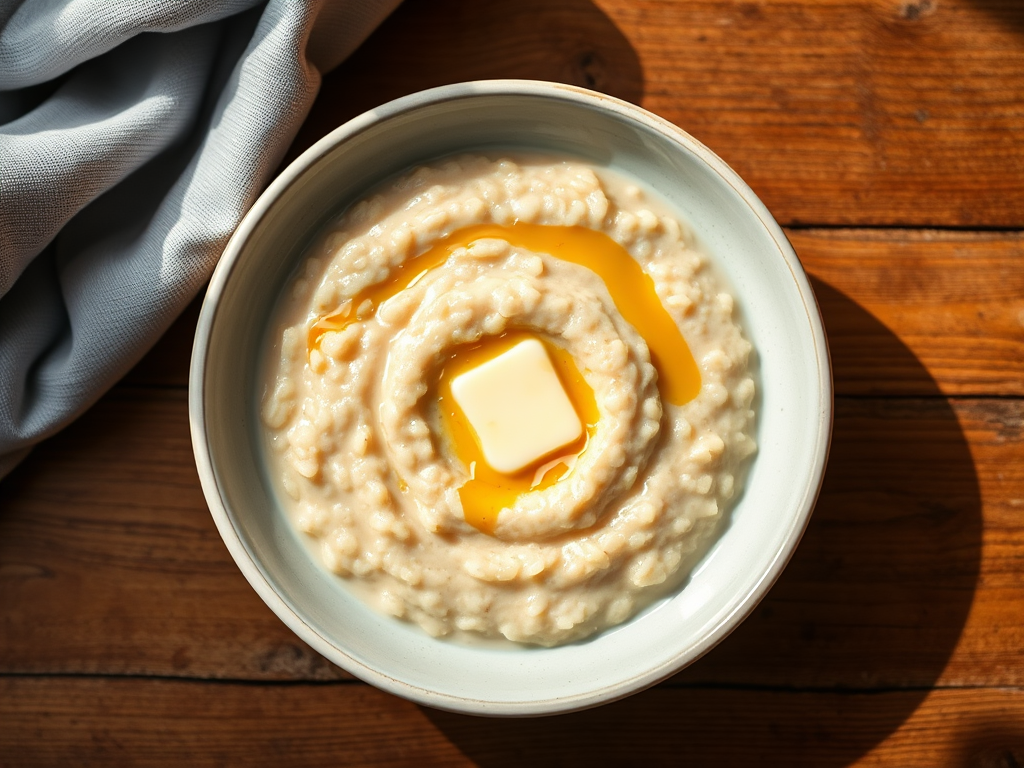Рисовая молочная каша с бананом, йогуртом и шоколадом