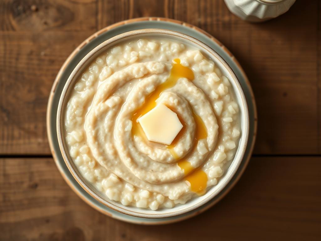 Рисовая молочная каша с лимоном и йогуртом