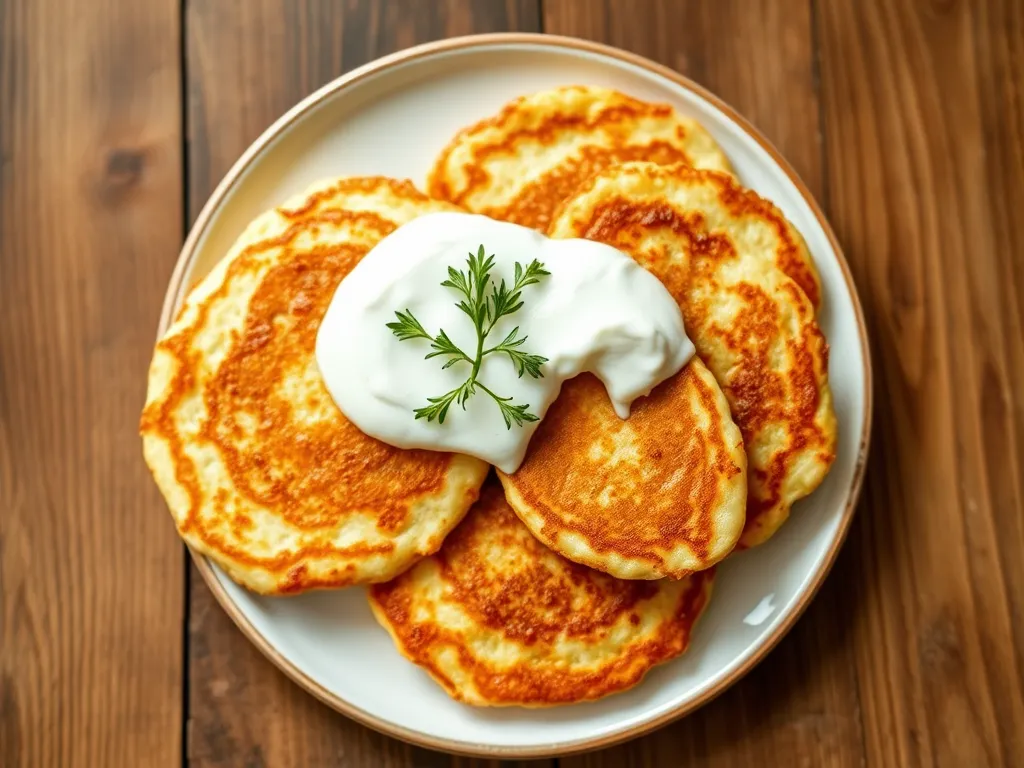 Сырники на завтрак с мёдом и маслом
