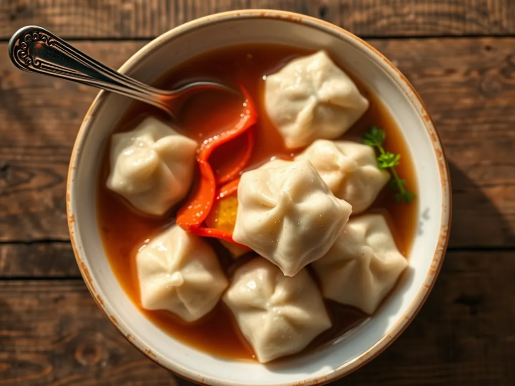 Пельмени со сметаной