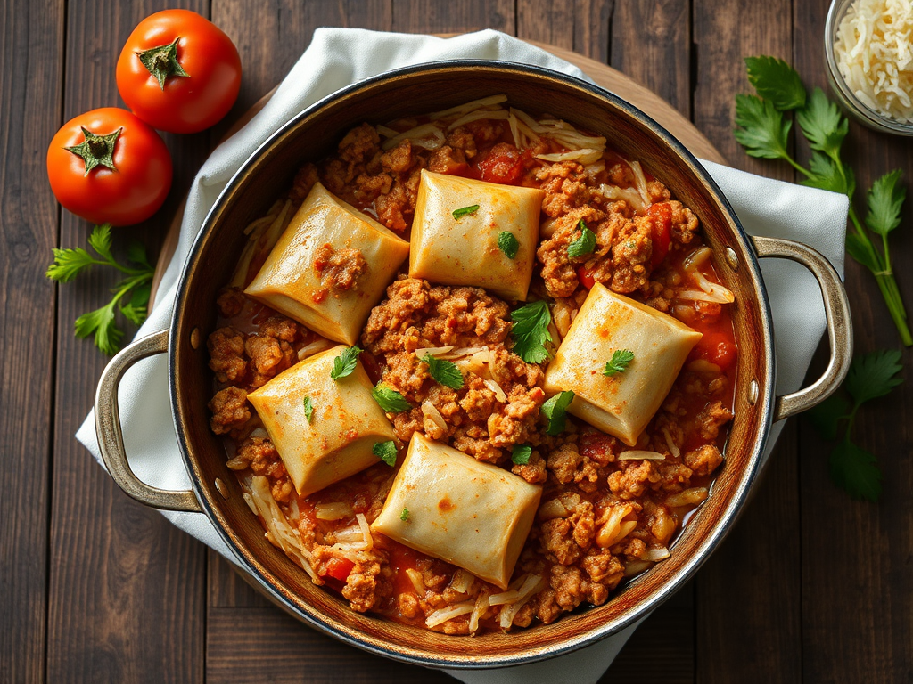 Ленивые голубцы по-деревенски с куриным филе
