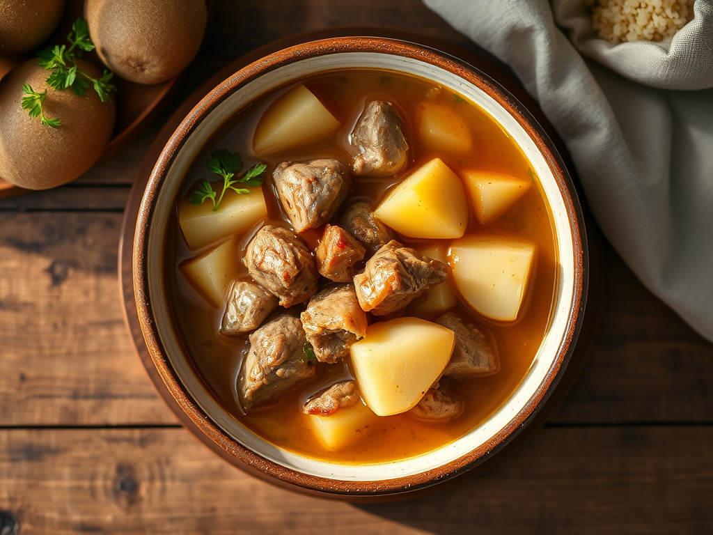 Тушёная картошка быстрый вариант с тушёнкой семейная версия