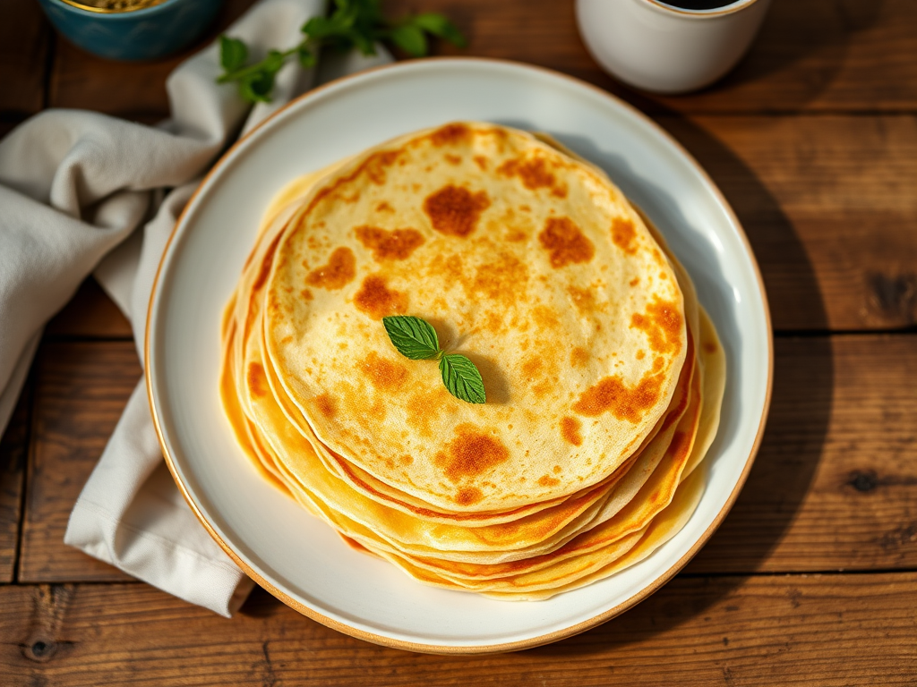 Блины с фруктовой подачей с овощами семейная версия