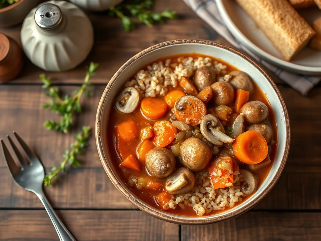 Гречка по-купечески со сметанной подачей с куриным филе