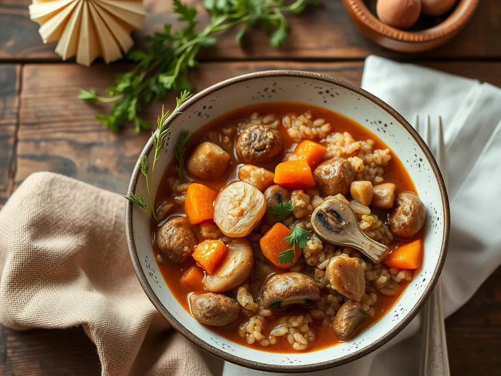 Гречка по-купечески классика с говяжьим фаршем